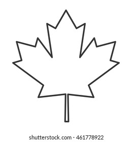 flat design canada flag maple leaf icon vector illustration