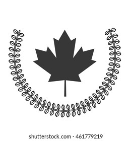 flat design canadian badge icon vector illustration