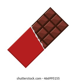 diseño plano barra de chocolate icono ilustración vectorial