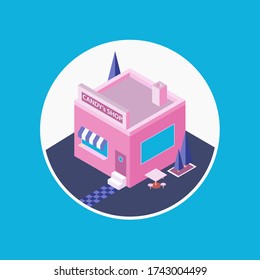 Flat Design of Candy's Shop