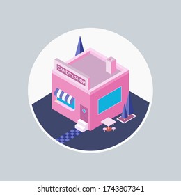 Diseño plano de la tienda de Candy