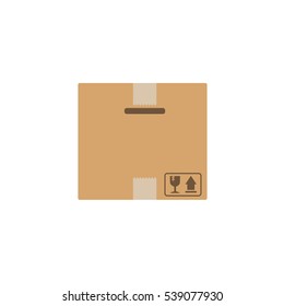 Flat Design Of Cardboard Box