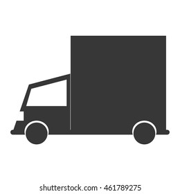 flat design cargo truck icon vector illustration