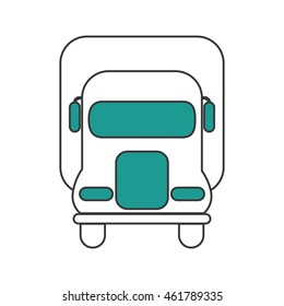 flat design cargo truck icon vector illustration