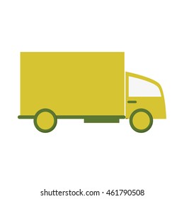 flat design cargo truck icon vector illustration