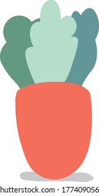 a flat design of carrot
