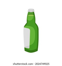 Flat design cartoon beer illustration. Oktoberfest element