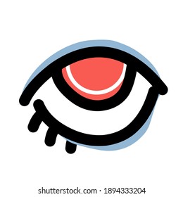 Dibujo de diseño plano aislado en fondo blanco
