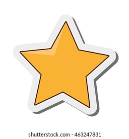 flat design cartoon star icon vector illustration
