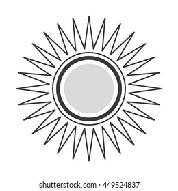 flat design cartoon sun icon vector illustration