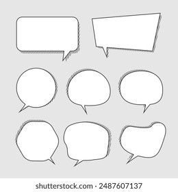 flat design cartoon text baloon text blank collection