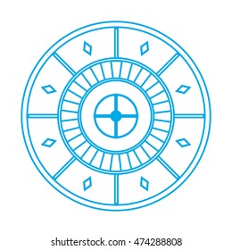 flat design casino roulette icon vector illustration