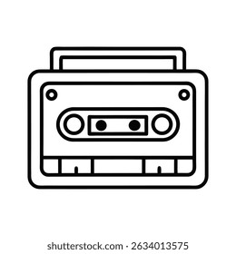 Design plano Cassette Player Vetor de tecnologia antiga