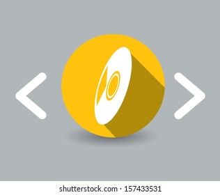 flat design cd icon