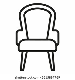 Flat Design Chair Vector – Home or Office Furniture Graphic