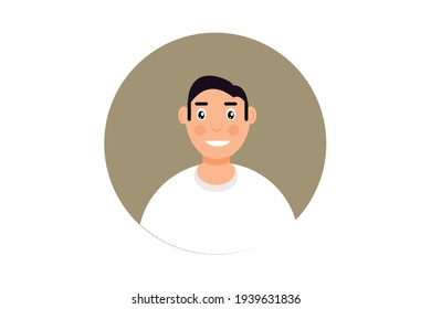 Carácter de diseño plano con camiseta blanca