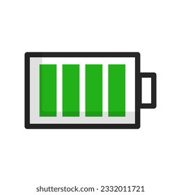 Flat design charging battery icon. Vector.