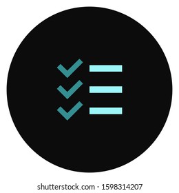 Flat design of checklist icon isolated on transparent background. To-do list vector illustration. Fill form concept