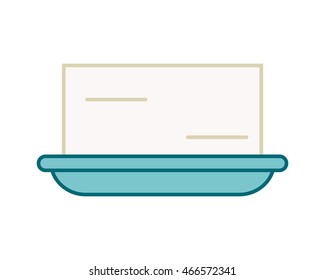 flat design cheese on plate icon vector illustration