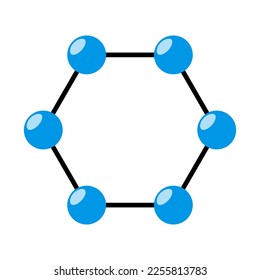 Flat design chemistry icon. Vector.