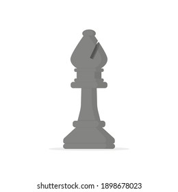 Flat design chess bishop vector graphics