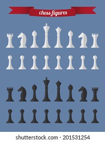 Flat Design Chess Figures