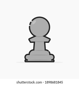 Flat design chess pawn vector graphics
