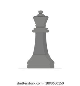 Flat design chess queen vector graphics