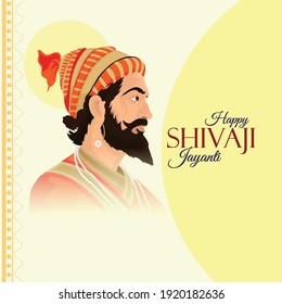 Flaches Design von chhatrapati shivaji jayanti