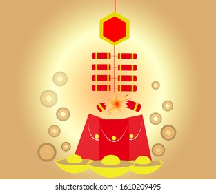 Flat design for chinese new year. 