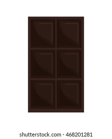 flat design chocolate bar icon vector illustration