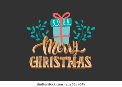 Flat design christmas badge full color design free vector editable background