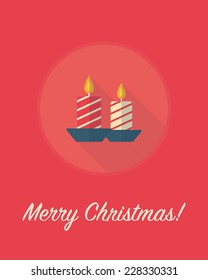 Flat design Christmas card 