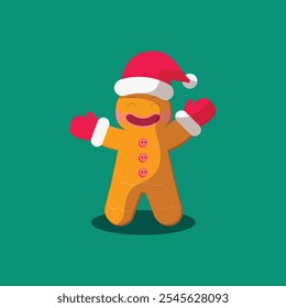 Flat design Christmas character collection.