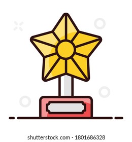 Diseño plano de navidad icono decorativo de estrella ligera, vector editable
