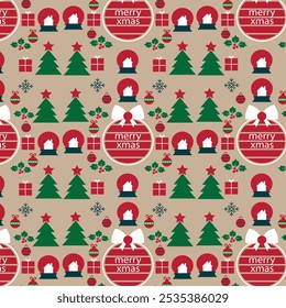 Flat design of christmas element collection