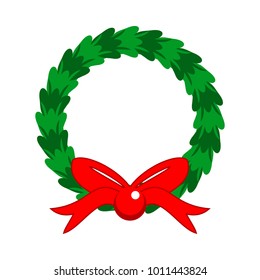 Flat Design Christmas Garland Vector Graphic Illustration Sign Symbol Design