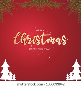  Flat design christmas greeting card with decorative background