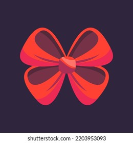 Flat design christmas ribbon icons