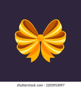 Flat design christmas ribbon icons
