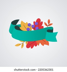 Flat design christmas ribbon vector