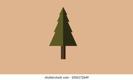Flat design Christmas tree