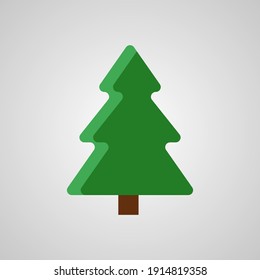 Flat design christmas tree with background