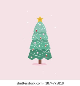 Flat Design Christmas Tree Collection