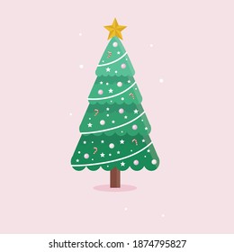 Flat Design Christmas Tree Collection