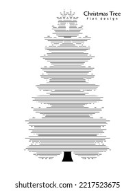 Flat design christmas trees illustration vector collection