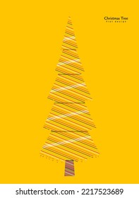 Flat design christmas trees illustration vector collection