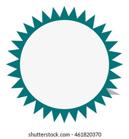 flat design circular badge icon vector illustration