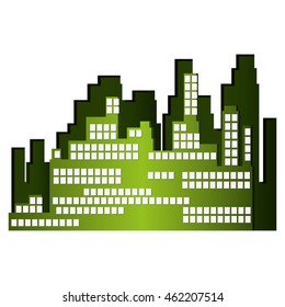 flat design city skyline icon vector illustration