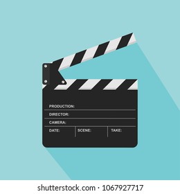 Flat Design Of Clapper Board 